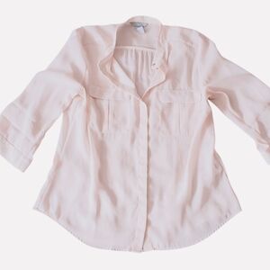 H&M Cream Semi Sheer Blouse